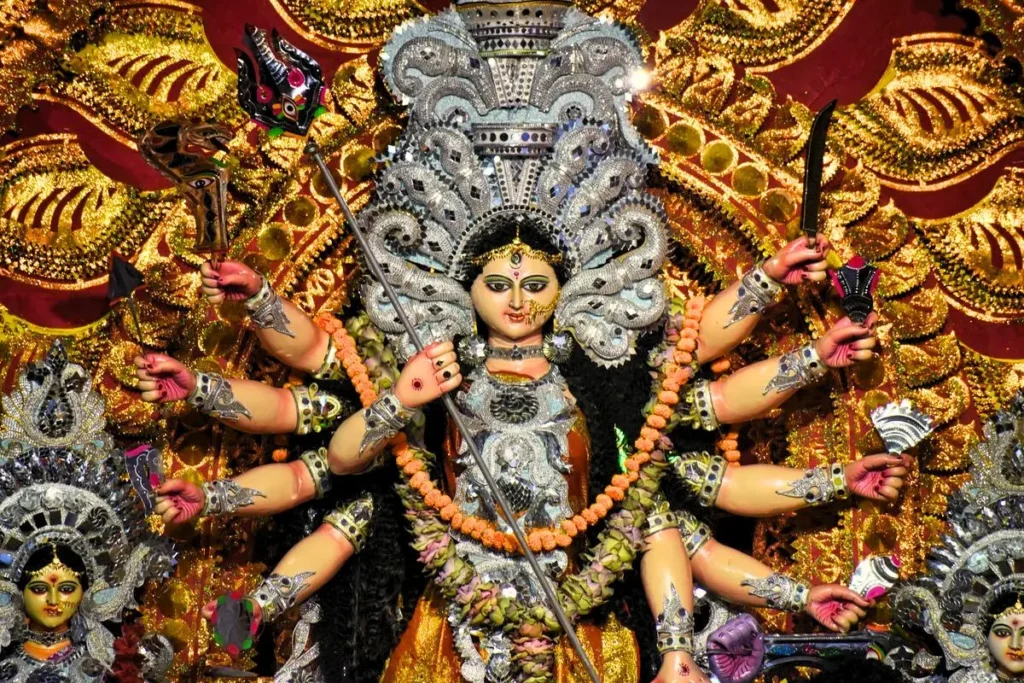 Sharadiya Navratri 2025 celebration, Durga Puja with devotees and Vijayadashami festival